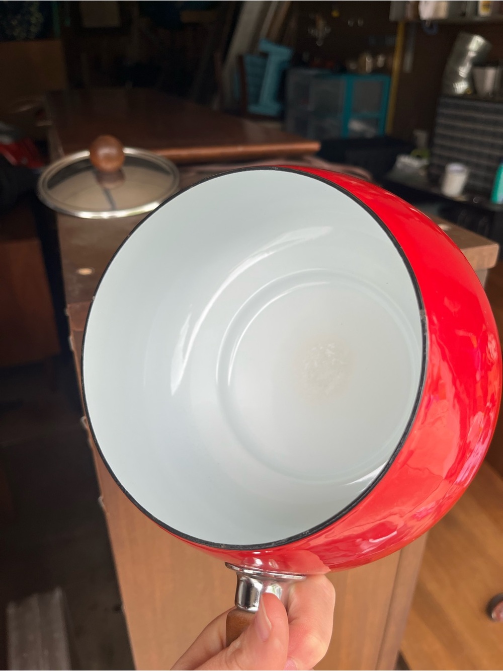 Vintage Red MCM Fondue Pot - Picture 2 of 5